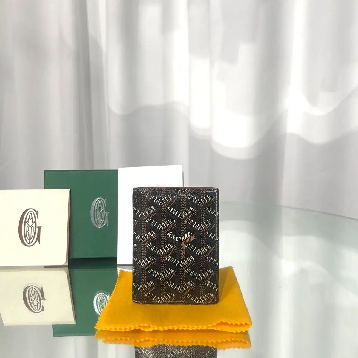 Masion Goyard サン マルク カードウォレット ブラック タン