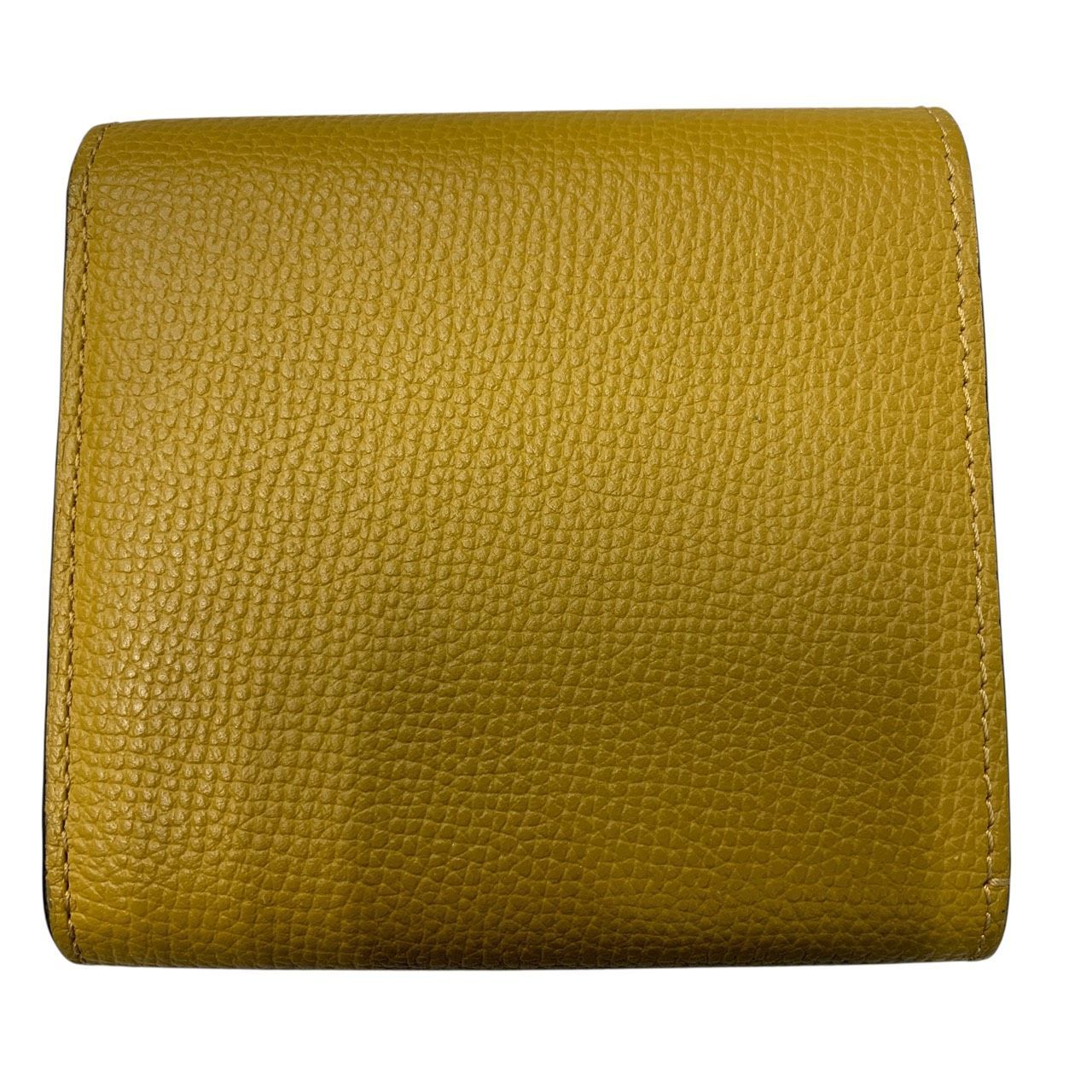 ♪3727 LOEWE ロエベ アナグラム フラップウォレット 二つ折り財布 イエロー系