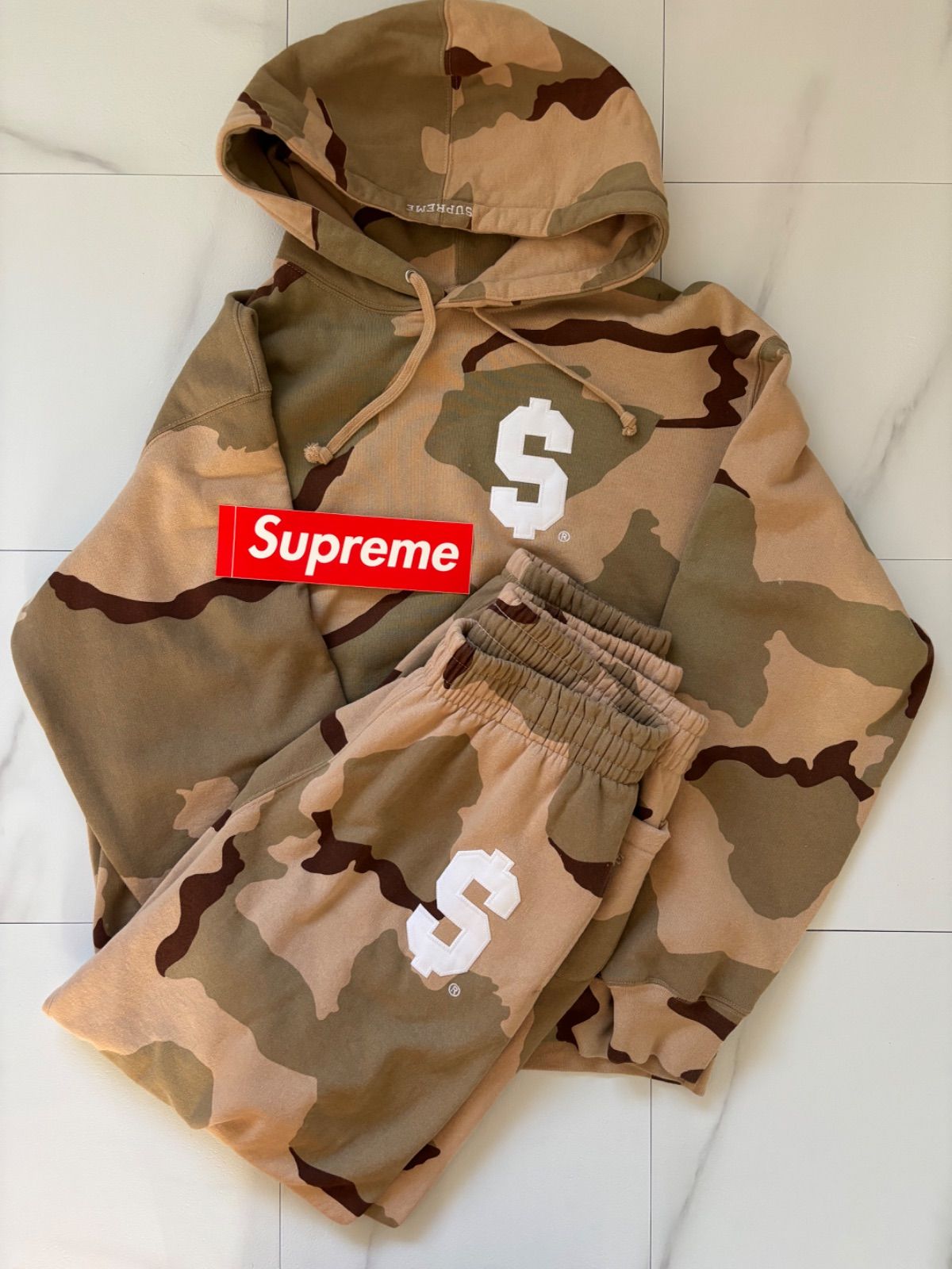 Supreme $ Hooded Sweatshirt Desert Camo パーカー トレーナー 