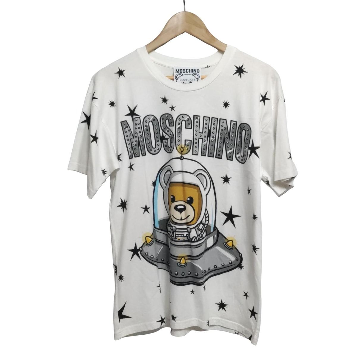 MOSCHINO モスキーノ 半袖Tシャツ サイズXXS XS レディース - 白×黒×マルチ クルーネック|クマ|COUTURE!