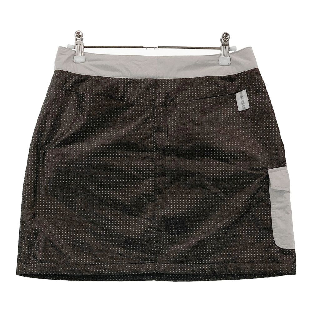 サイズ：38 ZOY ゾーイ ロゴプリント 中綿スカート ドット柄 ブラウン
