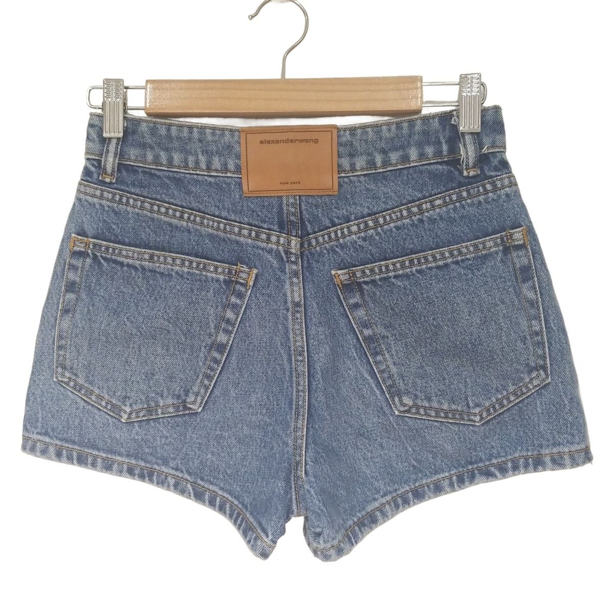WANG アレキサンダーワン ジーンズ サイズ25 XS レディース - ネイビー ショート ひざ上丈