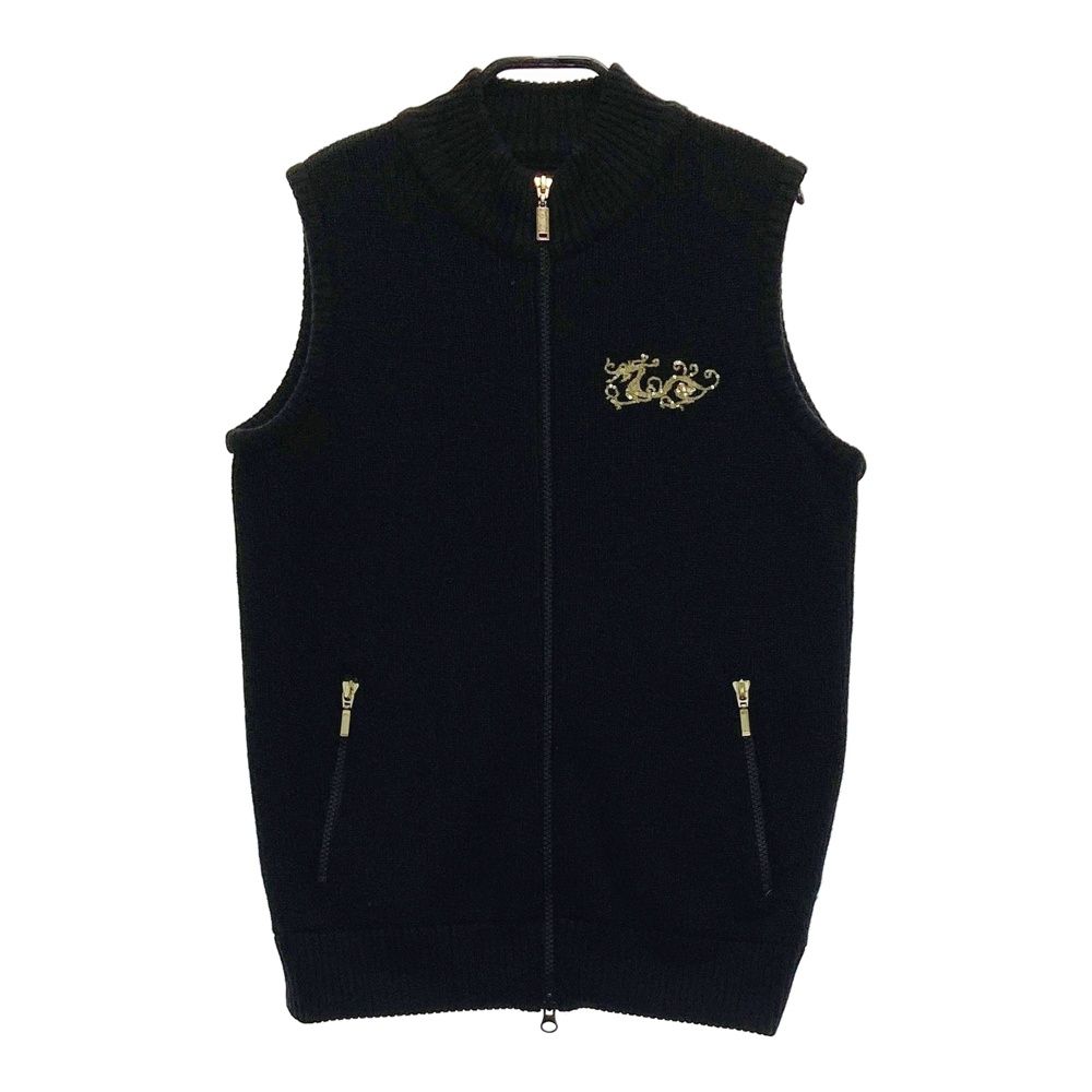 サイズ 2 DANCE WITH DRAGON ダンスウィズドラゴン 中綿ベスト ブラック系 ゴルフウェア レディース ストスト