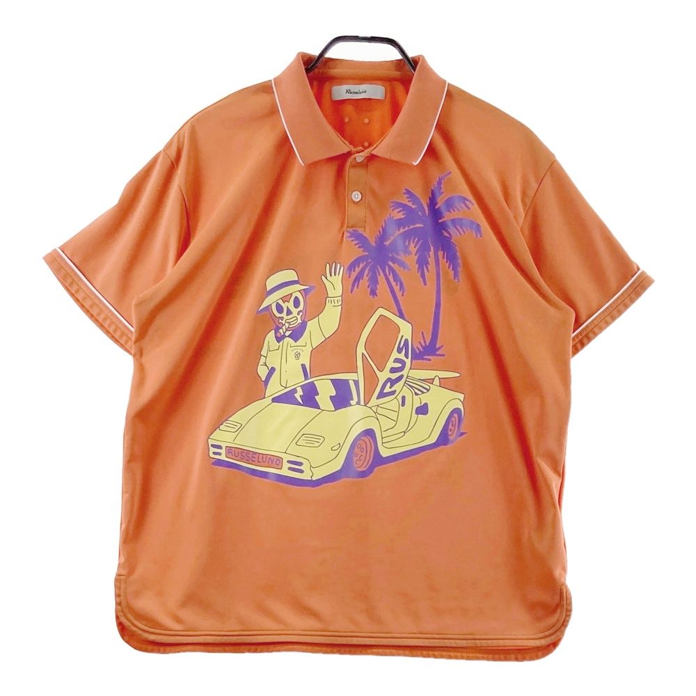 サイズ 4 ラッセルノ 半袖ポロシャツ ルチャ オレンジ系 ゴルフウェア メンズ ストスト