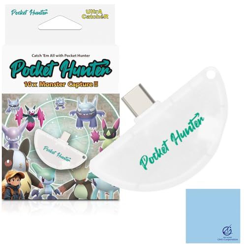 スマホ一体型 2026年版 ポケモンGO 用 ポケットオートキャッチ ハンター Pocket Auto Catch Hunter 互換 捕獲エリア拡張機能 捕獲効率10倍 自動移動機能 充電不要 - 軽量 わずか10グラム 小型 設定簡単 Typpo