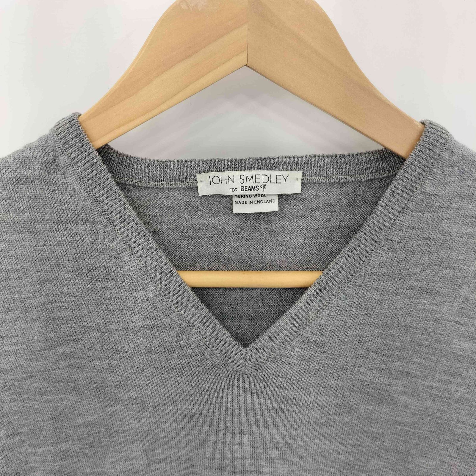 未使用 ジョンスメドレー ☆ ウール ニット プルオーバー 英製 M Ｖネック ジョンスメドレー Vネック セーター ジョンスメドレー] Vネック