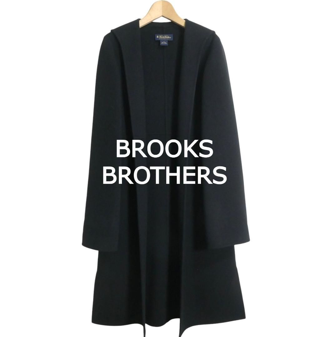 Brooks Brothers - 黒ロングコート 美品 BROOKS BROTHERS ブルックスブラザーズ サイズ0 ウール ショール