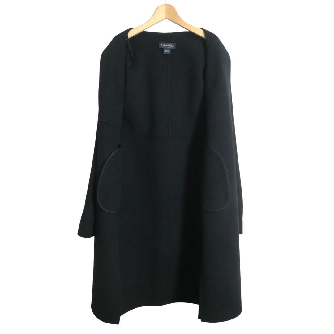 Brooks Brothers - 黒ロングコート 美品 BROOKS BROTHERS ブルックスブラザーズ サイズ0 ウール ショール
