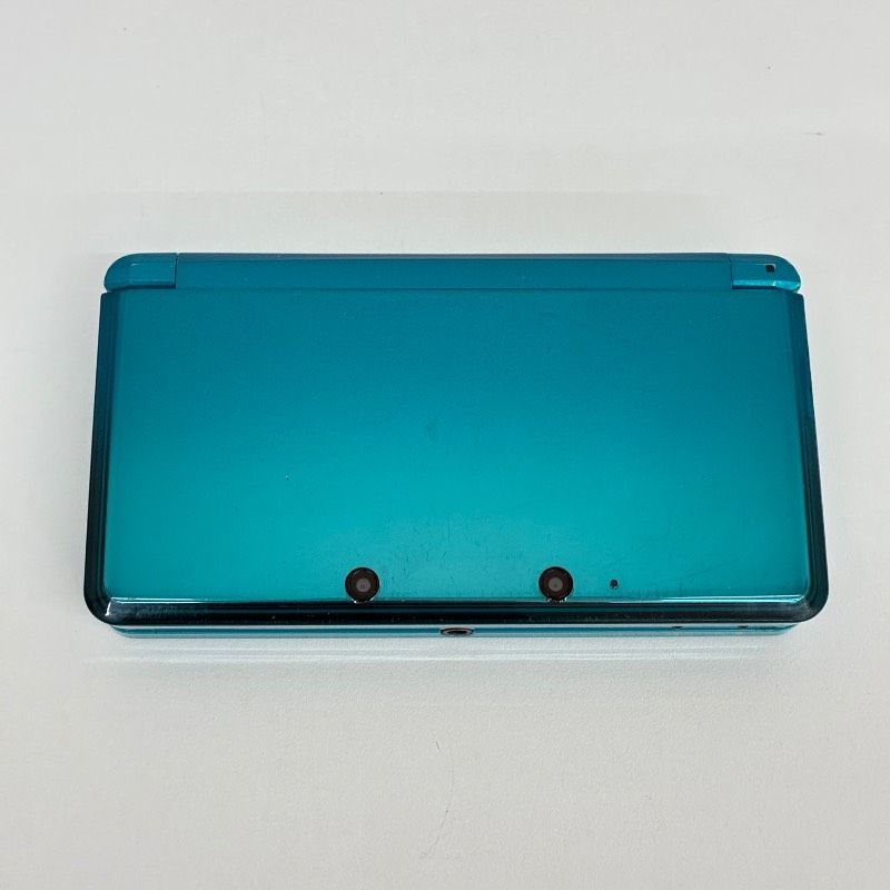 初期化済 バッテリー抜いてます Nintendo 3 DS CTR 001 AQUA BLUE 任天堂 ニンテンドー ゲーム機 本体 アクアブルー 2500 0107