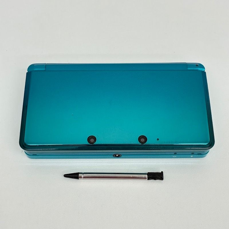 初期化済 バッテリー抜いてます Nintendo 3 DS CTR 001 AQUA BLUE 任天堂 ニンテンドー ゲーム機 本体 アクアブルー 2500 0107