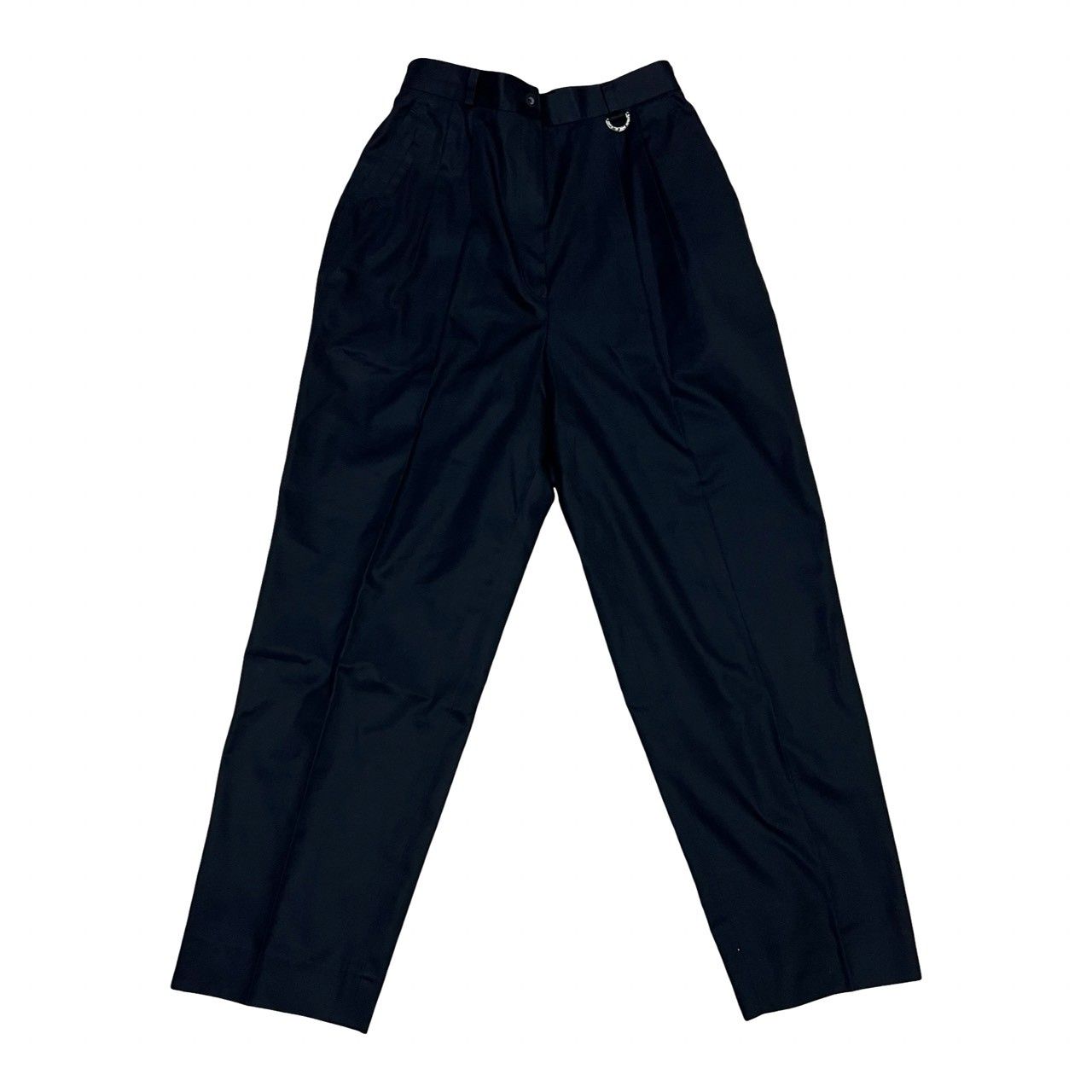 品 Christian Dior ディオール スポーツ ロゴ 金具 コットン 綿 パンツ 長ズボン スラックス レディース ブラック 40859