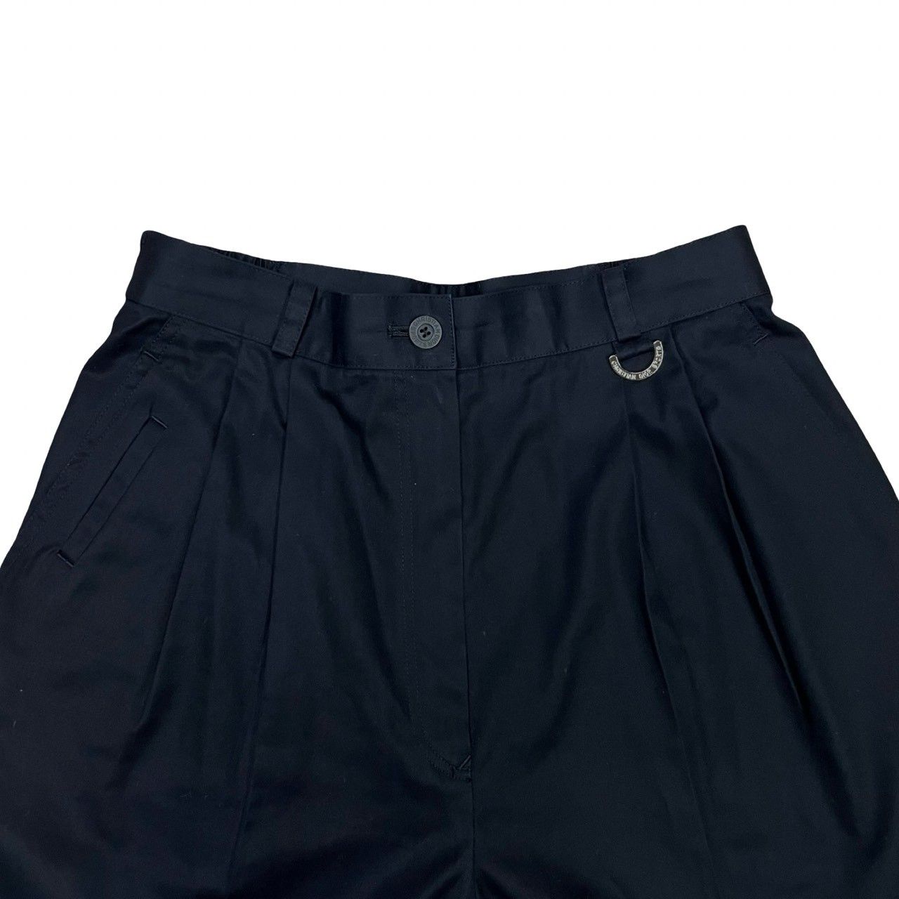 品 Christian Dior ディオール スポーツ ロゴ 金具 コットン 綿 パンツ 長ズボン スラックス レディース ブラック 40859