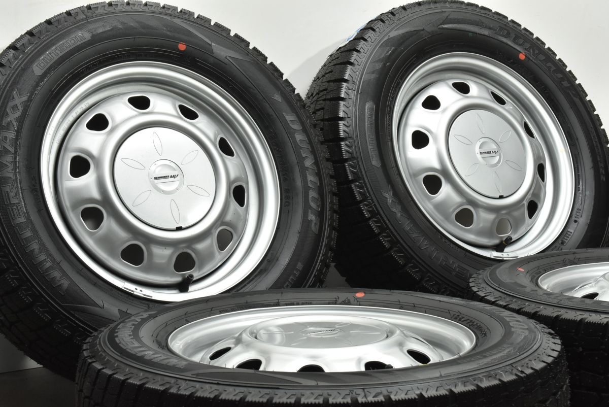 ♥品 SchwarzMV 14 in 5 J 45 PCD 100|114.3 ウィンターマックスWM 02 185|70 R GB 3 4 フリード フィット ノート デミオ MAZDA 2