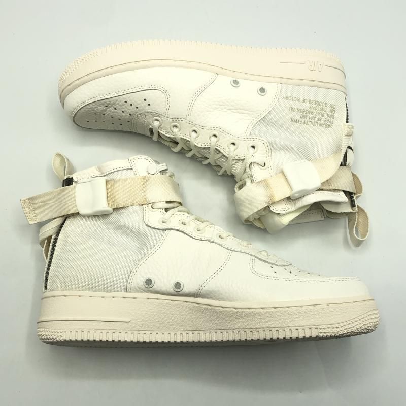 中古】NIKE SF Air Force 1 Mid Triple Ivory スニーカー 26.5cm