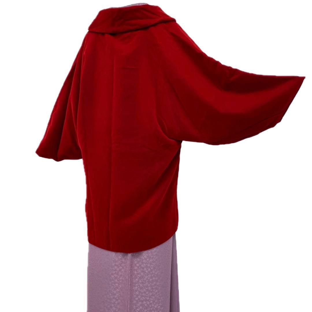 着物と帯 時流 コ251054◆ベルベットコート◆ 和装コート 赤