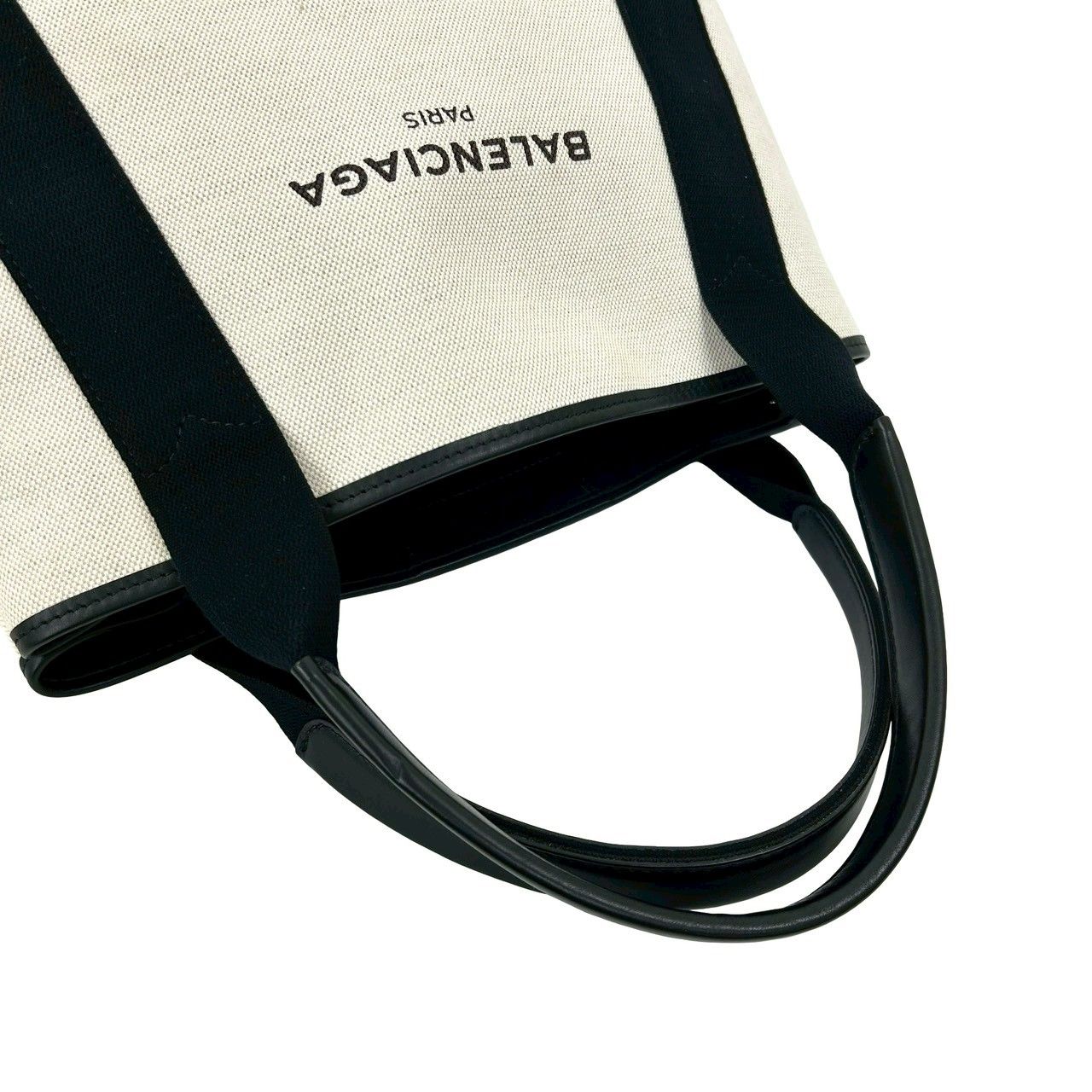 極 美品 BALENCIAGA バレンシアガ ネイビーカバス S レザー 本革