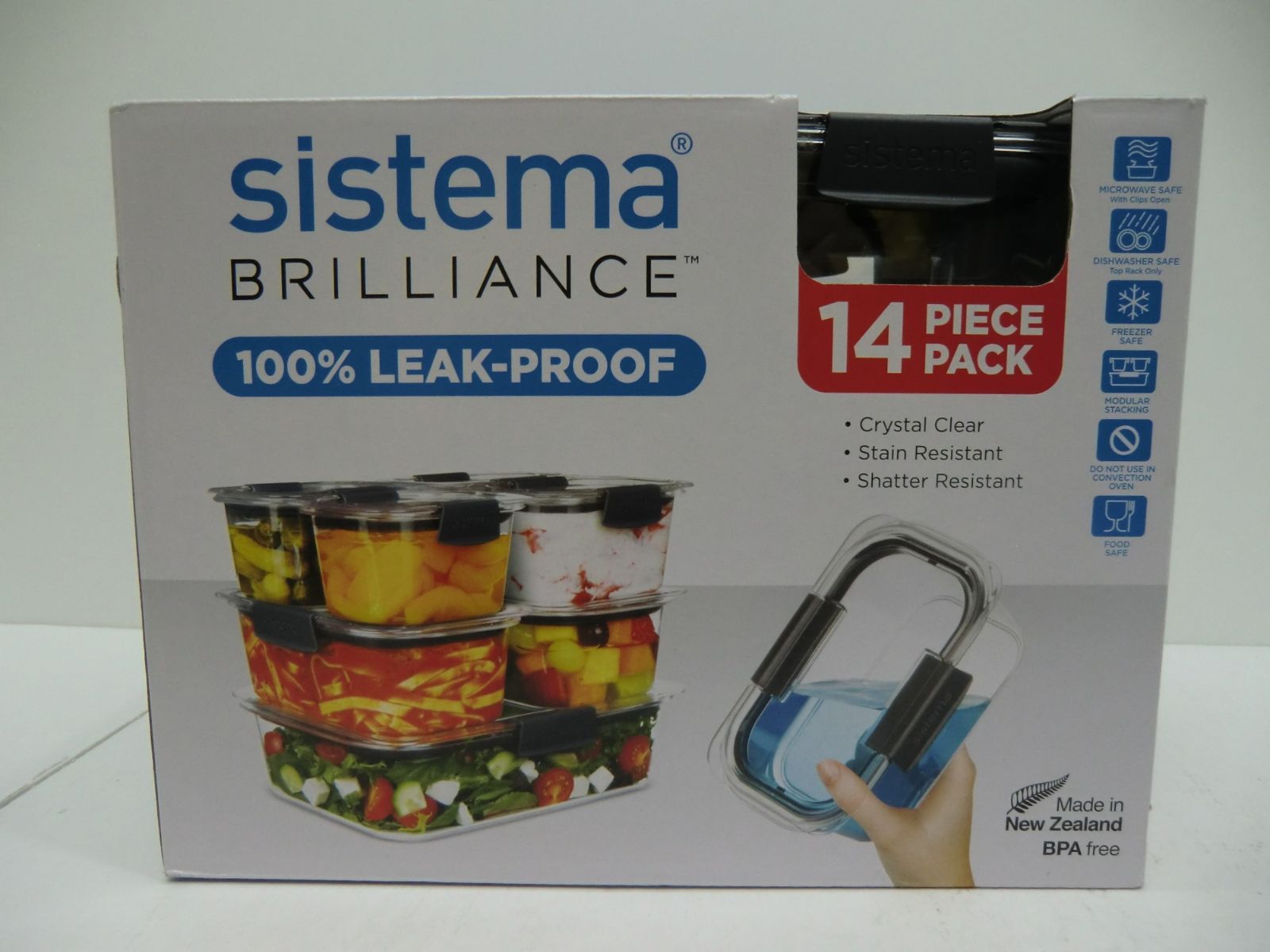 【早い者勝ち】SISTEMA　BRILLIANCE　保存容器１４個セット 未使用品】sistema BRILLIANCE システマブリリアンス 14ピースパック