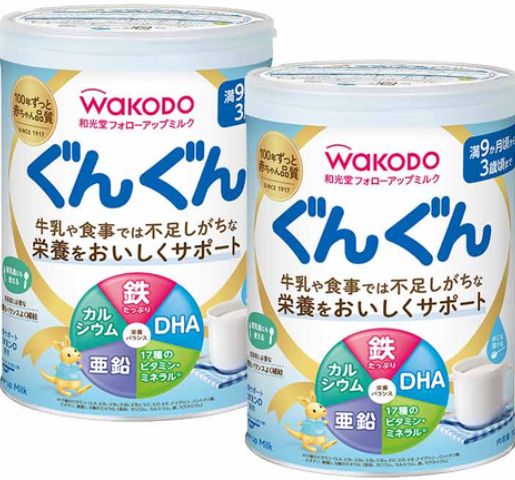 新品未開封】WAKODO ぐんぐん 粉ミルク 2缶セット【パッケージ訳あり