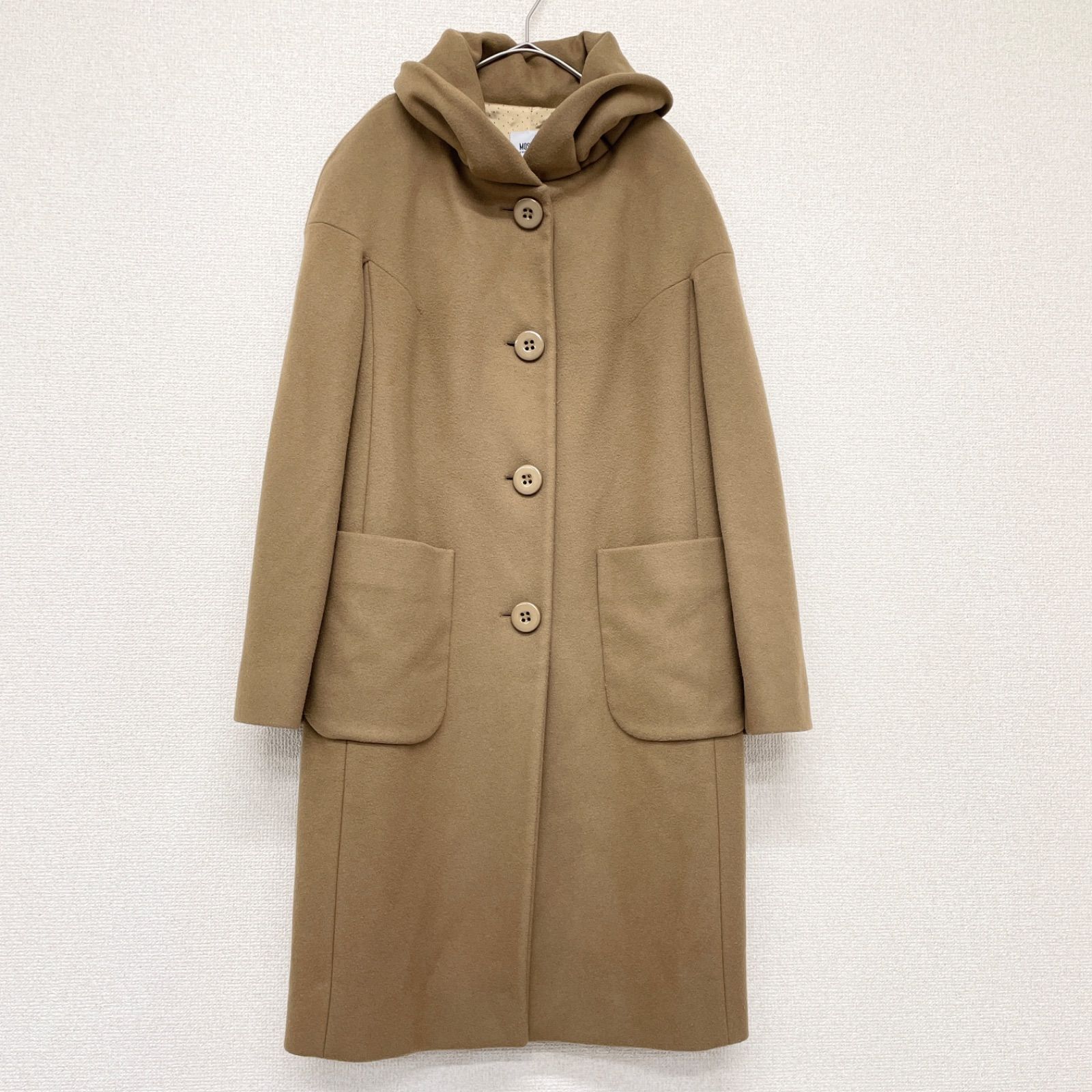 MOSCHINO モスキーノ ロングコート カシミヤ ウール ブラウン