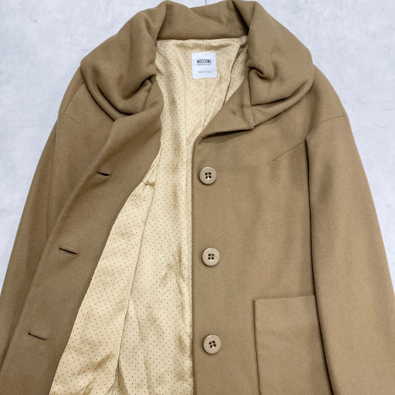 MOSCHINO モスキーノ ロングコート カシミヤ ウール ブラウン