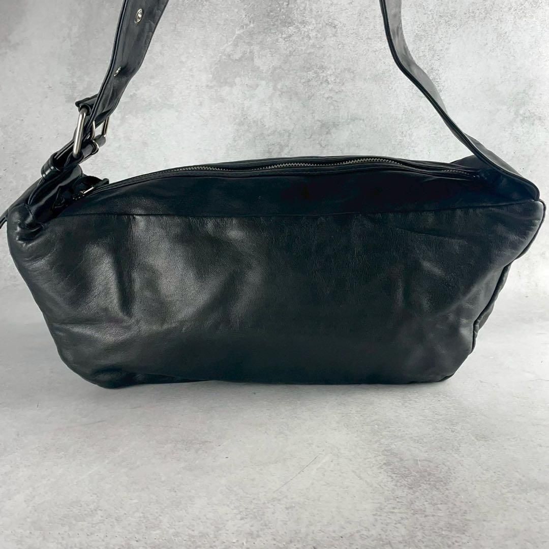 Y's ワイズ　ヨウジヤマモト　がま口ショルダーバッグ　ハンドバック　黒　レザー Yohji Yamamoto（ヨウジヤマモト） Y'S ワイズ YN-I03-710 がま口