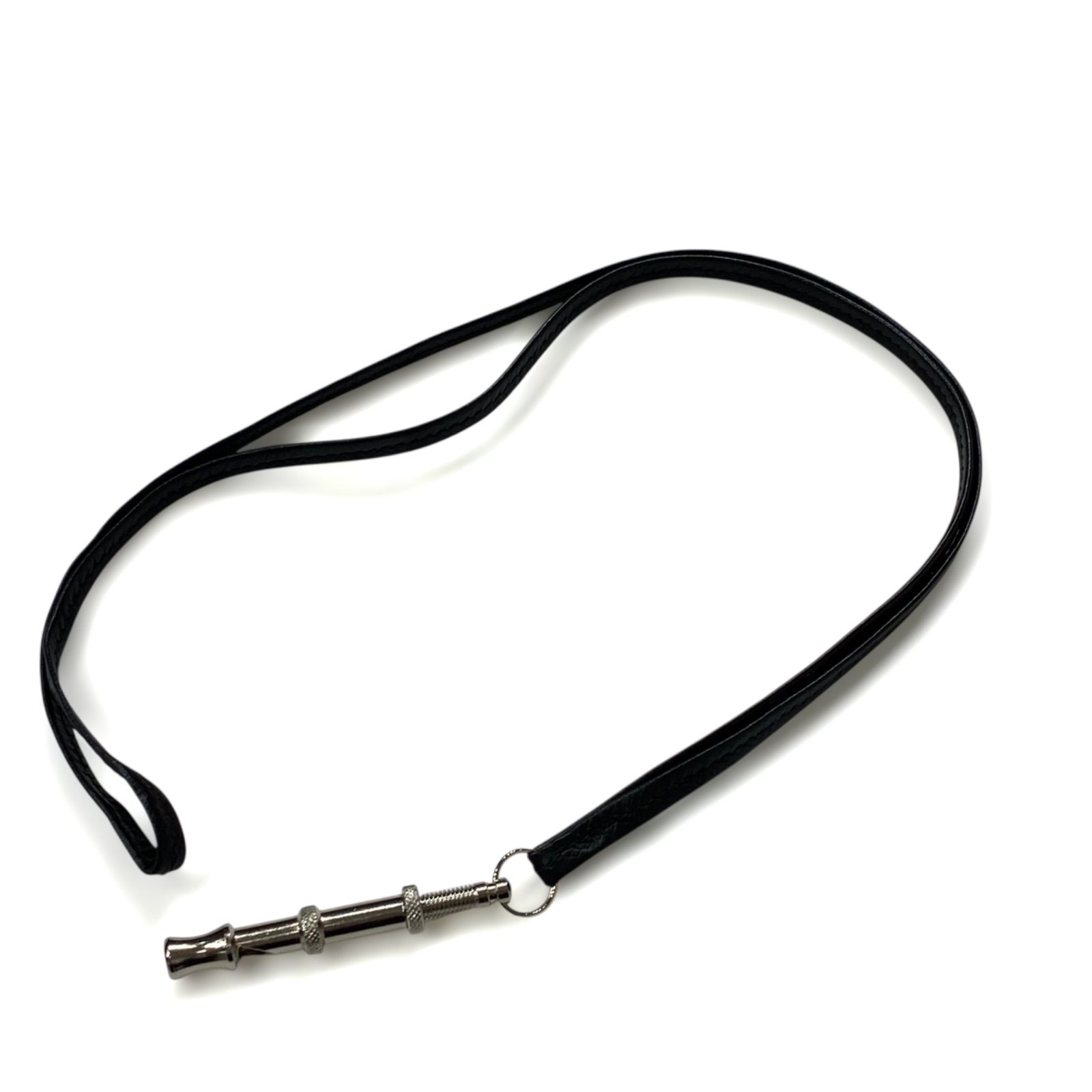 エルメス シフレ ホイッスル 犬笛 ネックレス シルバー×ブラック