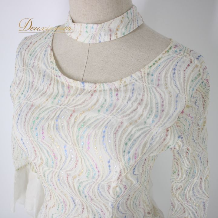 社交ダンス 衣装 スタンダード ドレス ワンピース パーティ衣装 白 prima boutique プリマブティック ホワイト系 レース チョーカー ファスナー付き 伸縮性 ポリエステル パーティー服 フェミニン おしゃれ 結婚式