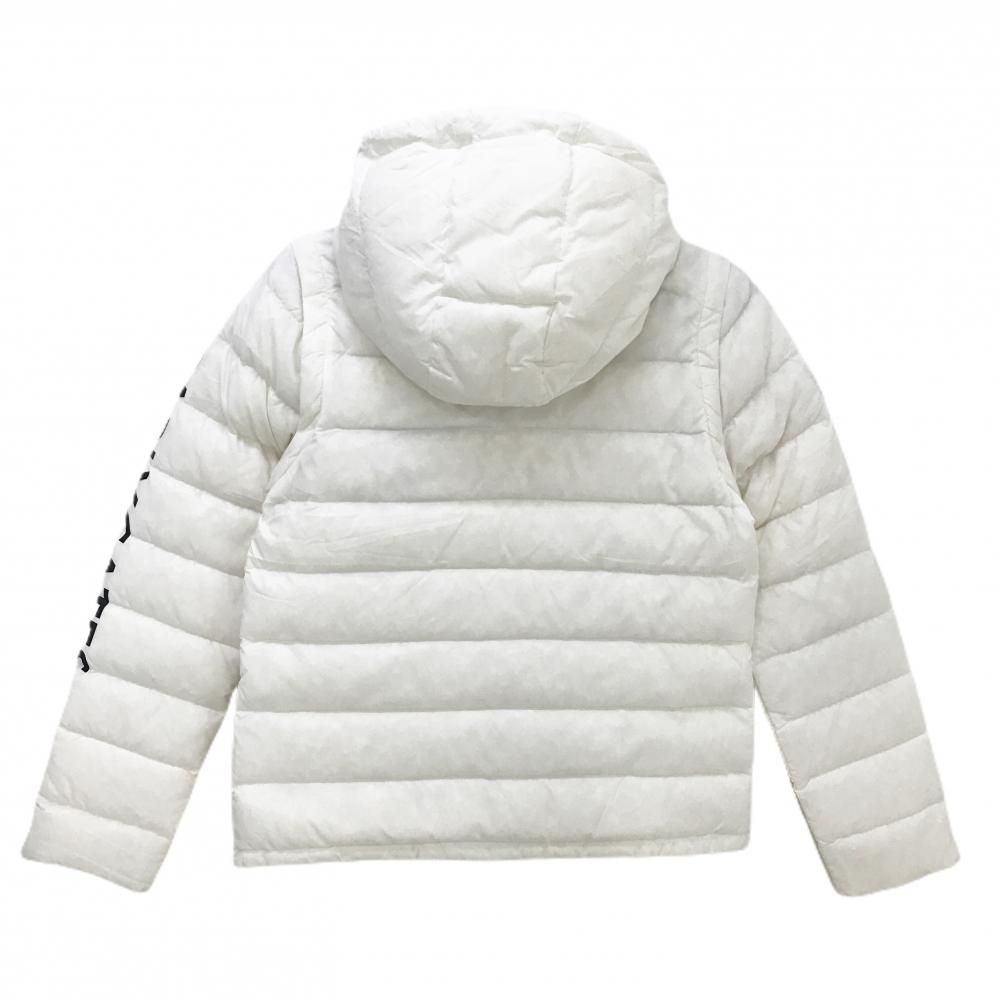 極美品 パーリーゲイツ 0 近年モデル 4way ダウンジャケット 撥水 ロゴ 超美品】パーリーゲイツ 4WAYダウンジャケット 白×ネイビー フード袖