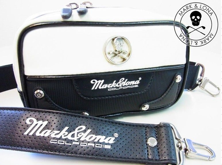 正規 MARK-LONA マーク＆ロナ Indy Cratch Pouch スカルロゴクラッチポーチ MLS-5 A-SB 03 ホワイト白 店頭 B品汚れ有