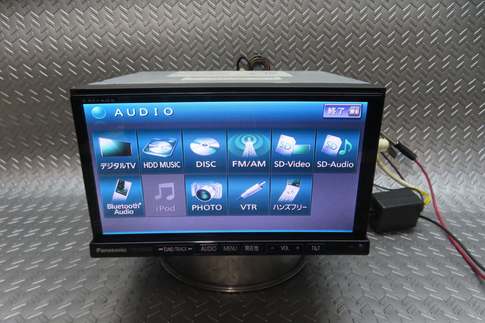 | 保証付 W 6869|パナソニック メモリーナビ CN-H 500 D TV地デジフルセグ内蔵 Bluetooth内蔵 TV視聴OK ロック解除済