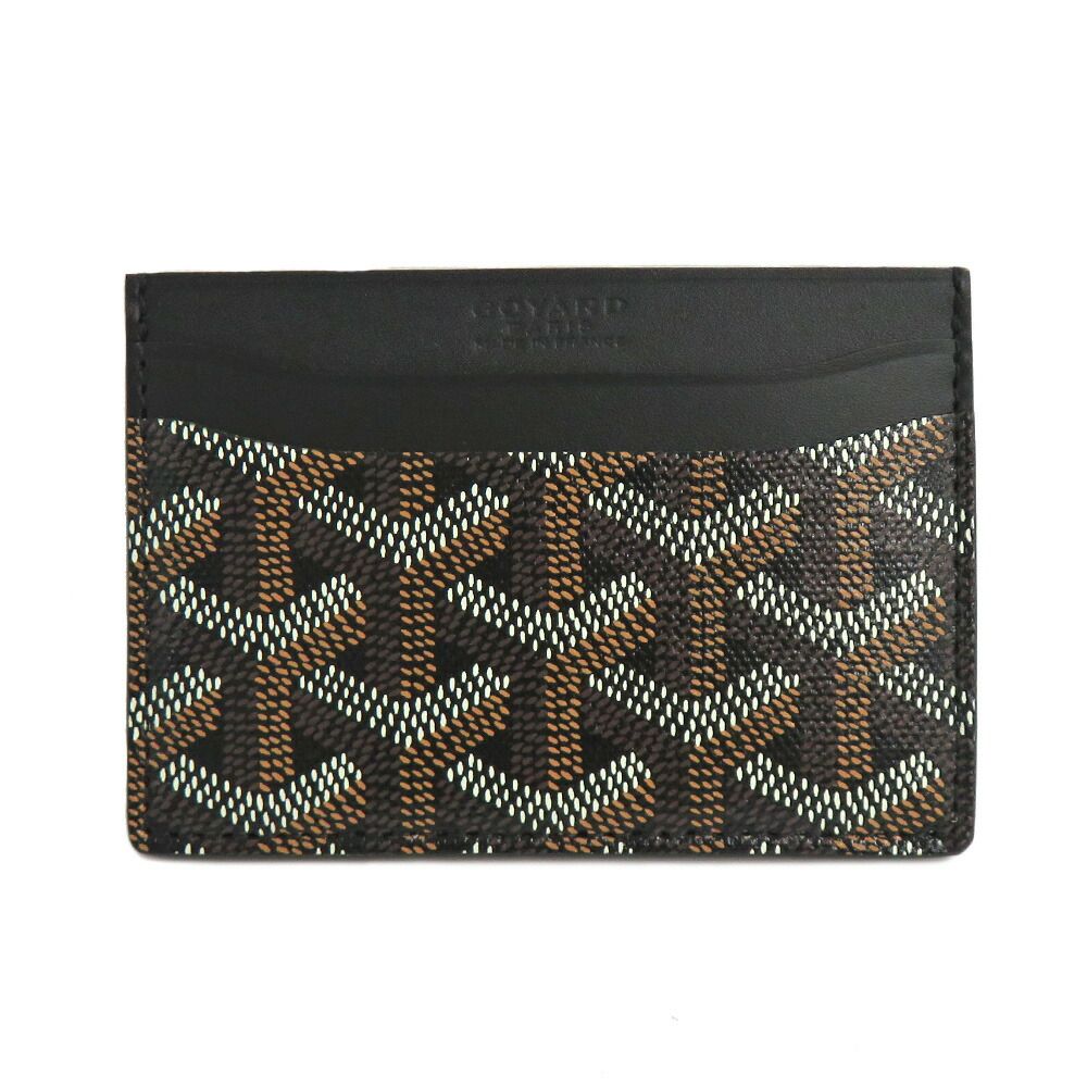 名古屋 ゴヤール サン シュルピス カードケース カーフスキン ブラック 黒 名刺 定期 ユニセックス 小物 ♥