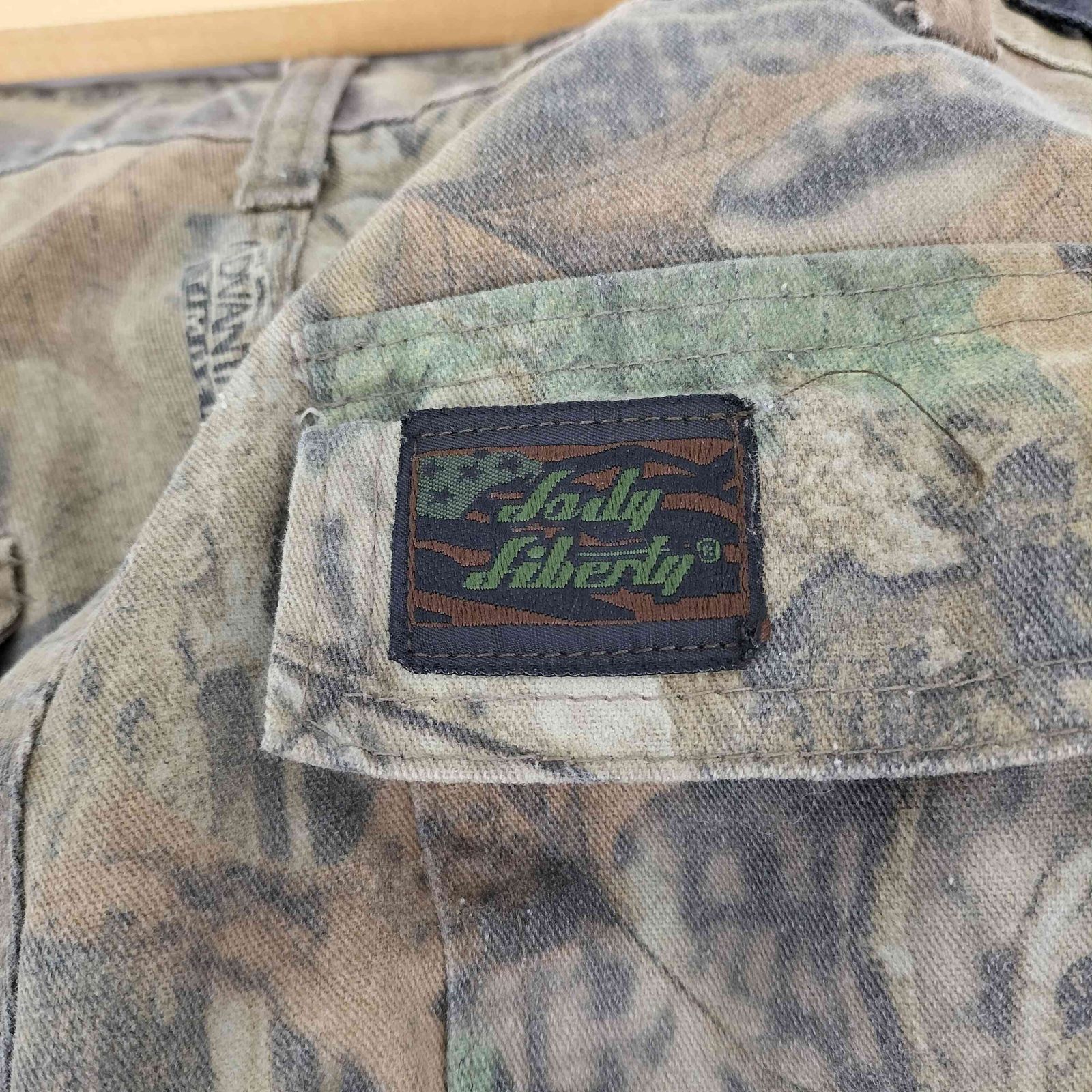 Liberty リアルツリー カーゴパンツ 裾ドローコード L相当 ゆるダボ リバティ LIBERTY 90S USA製 迷彩柄 リアルツリーカモ サイド