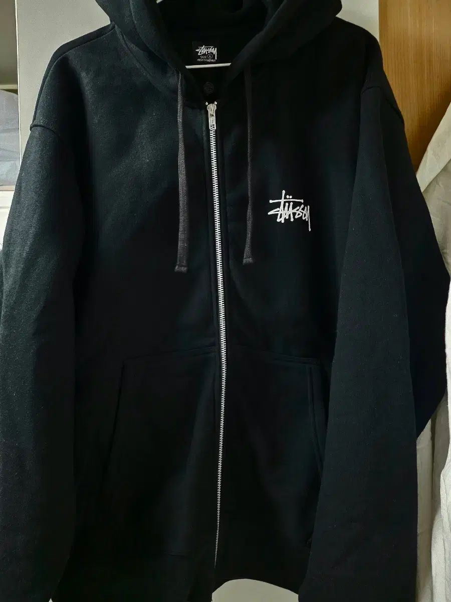 STUSSY ブラック 起毛 ジップアップ XL - メルカリ