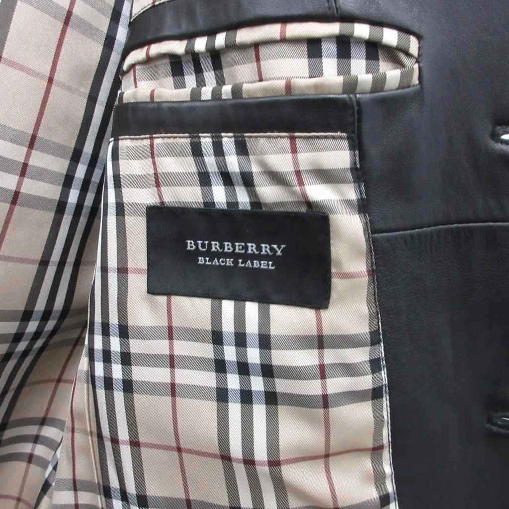【Burberry】3B ラムレザー テーラードジャケット 希少】BURBERRY BLACK LABELラムレザー テーラードジャケット - メルカリ