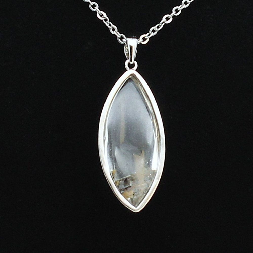 新入荷 1点物 アイテム 金運 仕事運 ブルッカイトクォーツ プラチナルチルクォーツ ネックレス チェーン付＆ケース付 Silver 925｜ghrpnt 2 天然石 約8 g｜プレゼントにも お守り メンズ レディース｜ 京海堂 天然石の卸 京の蔵