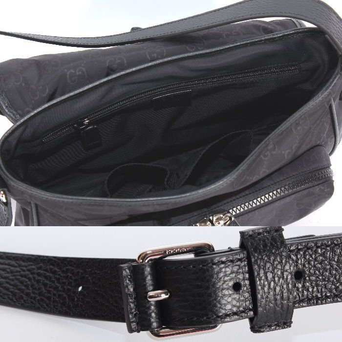 GUCCI グッチ GG ナイロン メッセンジャーバッグ ブラック 510335