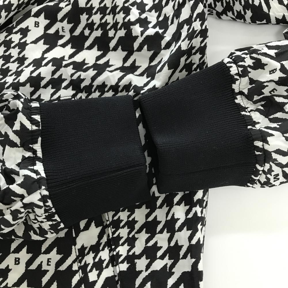 マスターバニー14G 天竺度詰めジャガード千鳥柄ブルゾン黒×白サイズ1 美品】マスターバニー スニード 黒×白 千鳥格子 裏地メッシュ ブルゾン