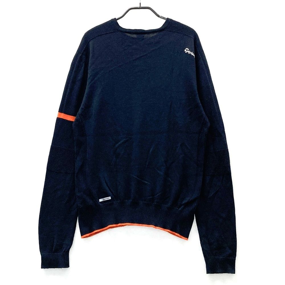 サイズ：L TAYLOR MADE テーラーメイド 長袖ニットセーター ブラック系