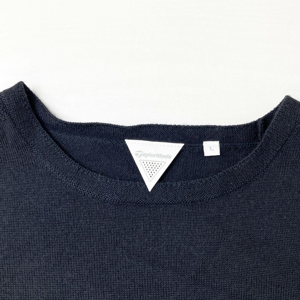 サイズ：L TAYLOR MADE テーラーメイド 長袖ニットセーター ブラック系