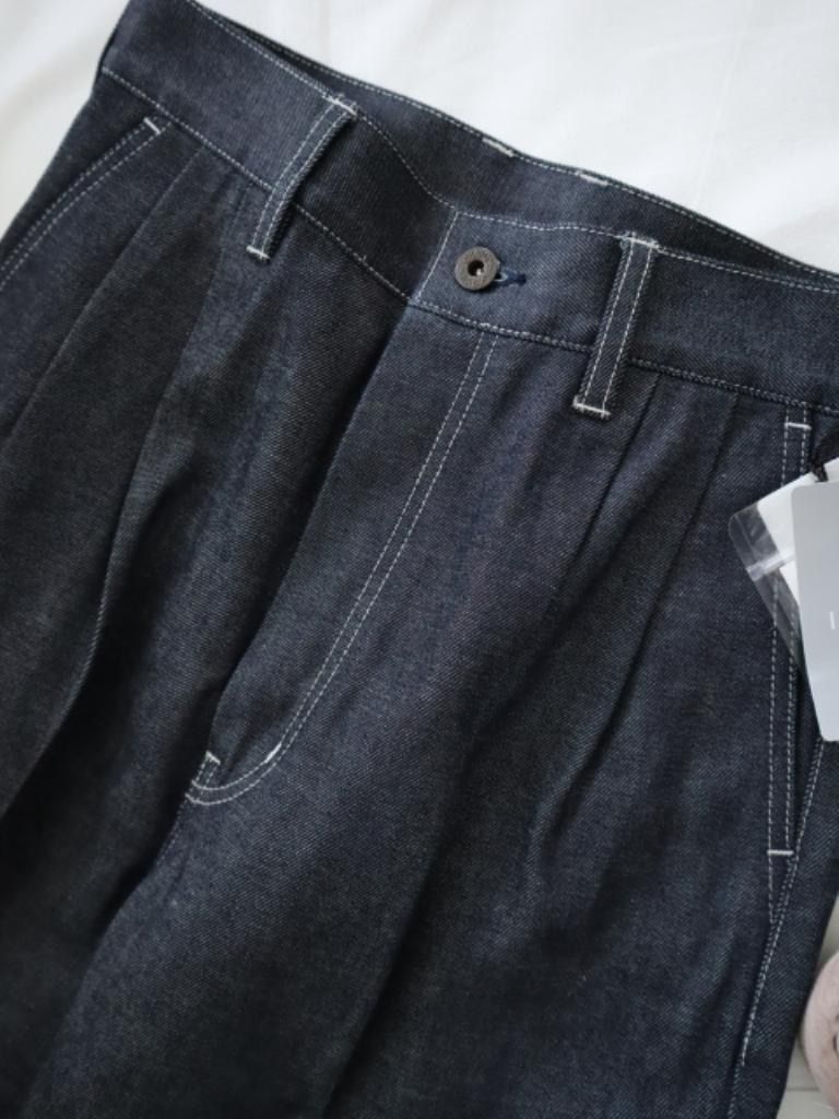 UNION LAUNCH IENA取扱い ユニオンランチ イエナ別注 デニムワイドパンツ 定価30 800円 Mサイズ ３８ ネイビー 綿 カジュアル おしゃれ み 6461576 ワイドパンツ イージーパンツ パンツ レディース