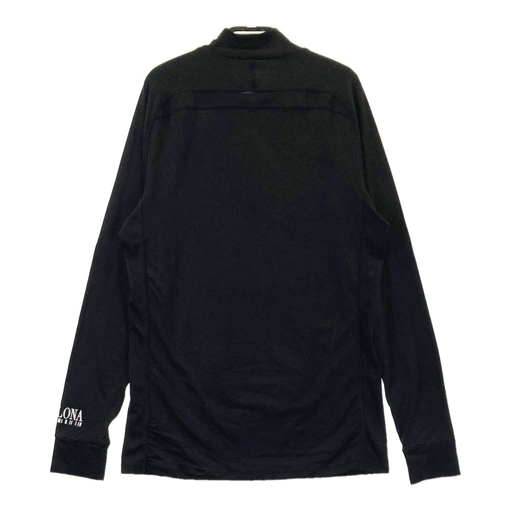 サイズ 46 MARK-LONA マークアンドロナ 長袖モックネックTシャツ ブラック系 ゴルフウェア メンズ ストスト