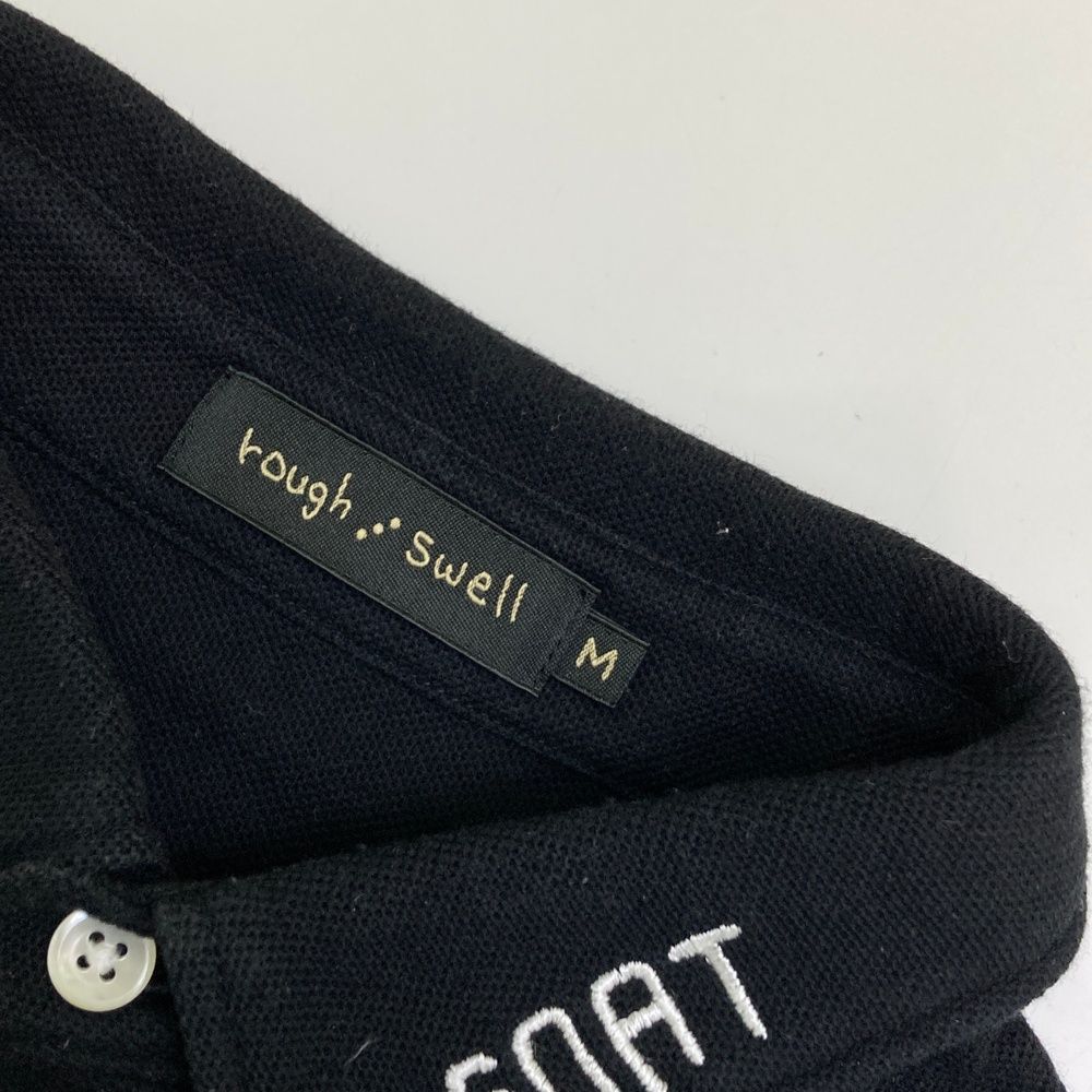 サイズ：M ROUGH&SWELL ラフアンドスウェル 長袖ポロシャツ ボタン