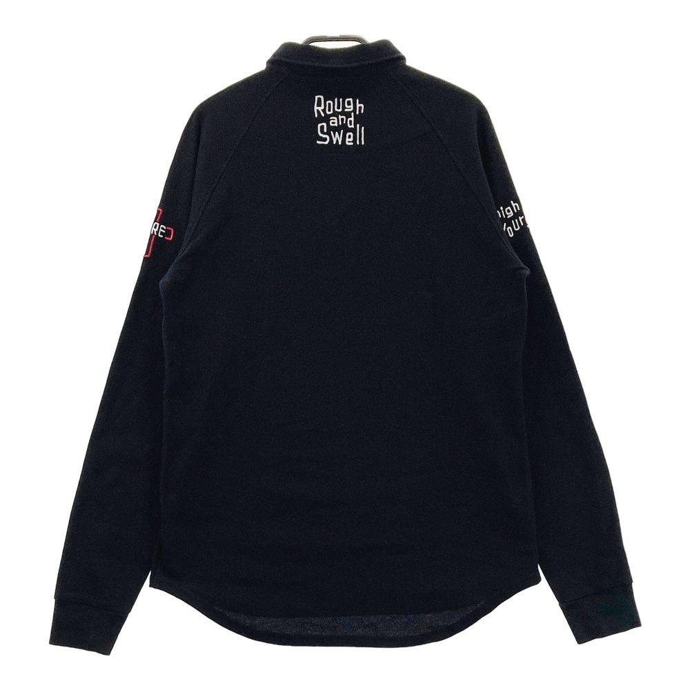 サイズ：M ROUGH&SWELL ラフアンドスウェル 長袖ポロシャツ ボタン
