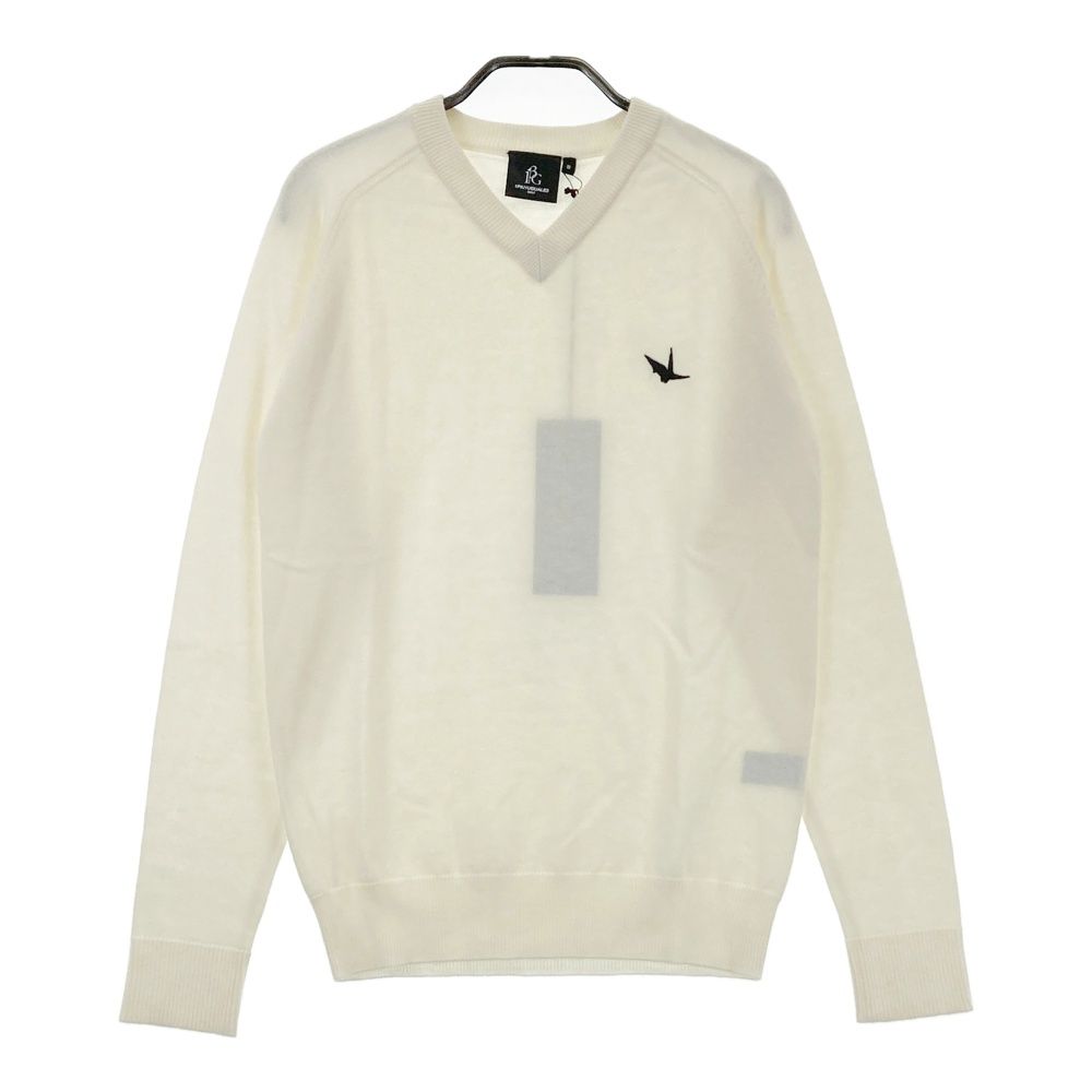 1PIU1UGUALE3 GOLF Vネックバックロゴニット　セーター　M 1PIU1UGUALE3 GOLF Vネックバックロゴニット セーター M