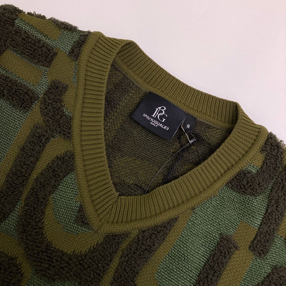 サイズ：3 1PIU1UGUALE3 GOLF GRK054 Vネック ニット セーター