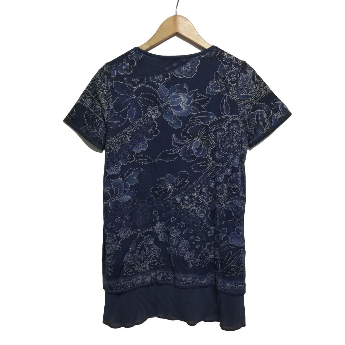 レオナール チュニック サイズ42 L レディース - ネイビー×白×ダーク