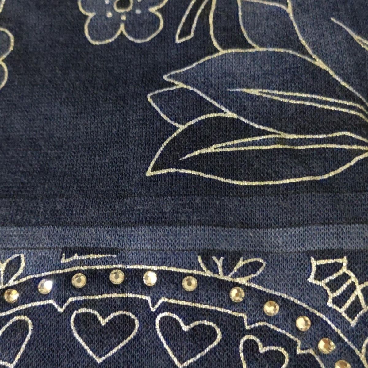 レオナール チュニック サイズ42 L レディース - ネイビー×白×ダーク