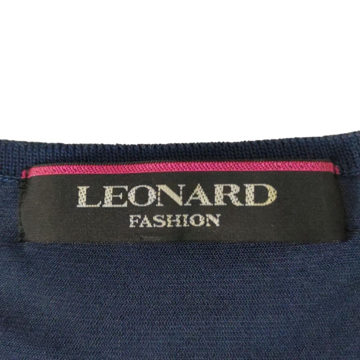 レオナール チュニック サイズ42 L レディース - ネイビー×白×ダーク