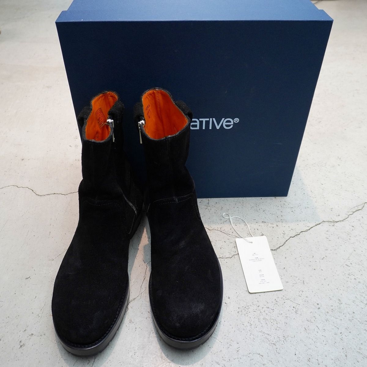 23 AW nonnative ノンネイティブ NN-F 4301 WORKER ZIP UP BOOTS COW LEATHER サイド ジップ スエード レザー ブーツ ブラック 黒 614 P♪