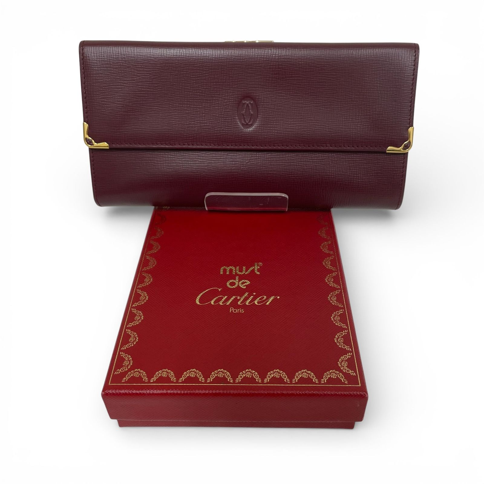 Cartier カルティエ 長財布 がま口 三つ折り マストライン EL522219